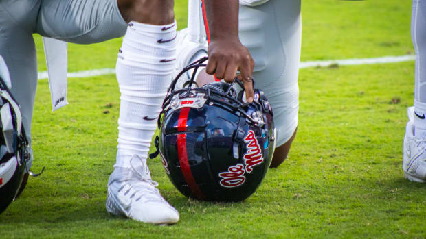 Ole Miss navy helmet